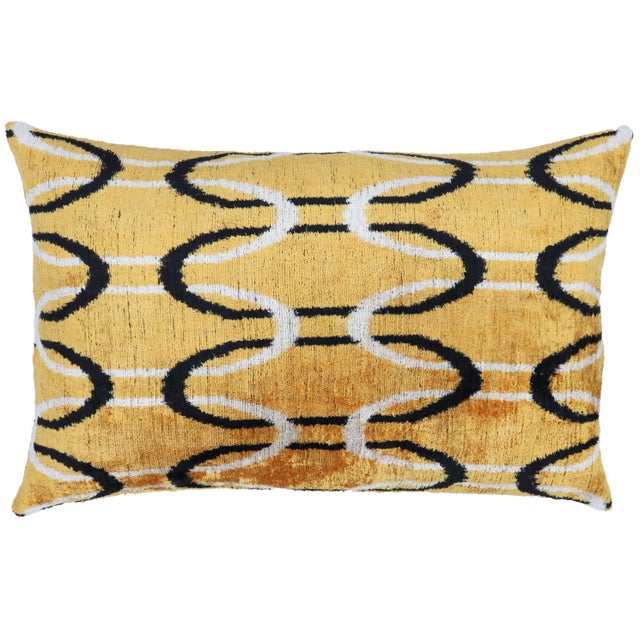 Contemporary Multi Color Velvet Throw Pillow & Down Insert For Sale - Image 9 of 9