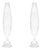 Flo 2-Piece Set Optic Glass Vases, 14" For Sale