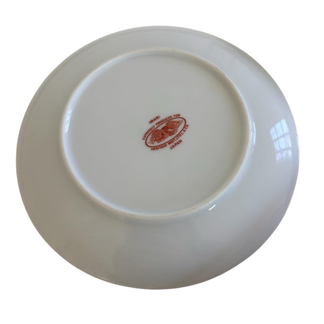 Mid 20th Century Set of 4 Japanese Imari Porcelain Decorative Dessert Appetizer Plates For Sale - Image 5 of 6