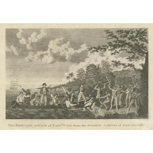 Captain Cooks Perilous Departure from Erromango, 1790 For Sale - Image 6 of 7