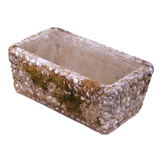 Early 20th Century French Cast Stone Shell-Encrusted Planter For Sale