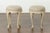 Pair of French Midcentury Walnut Stools with Cabriole Legs and New Upholstery For Sale In Atlanta - Image 6 of 12