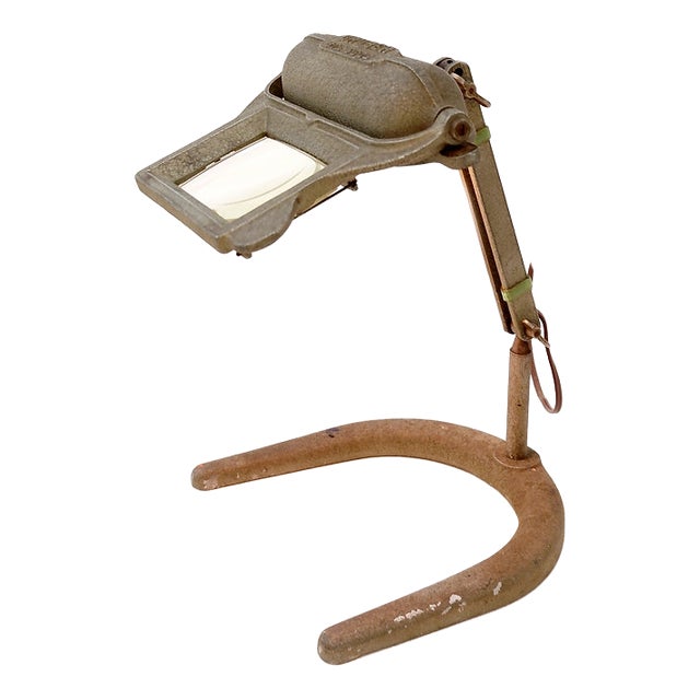 Industrial Magnifying Lamp by Gruber, 1950s For Sale