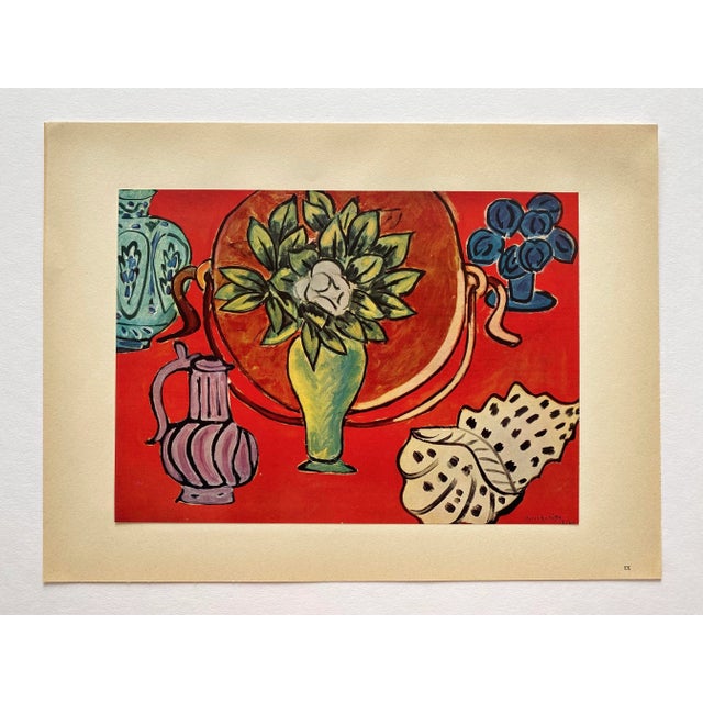 1950s Henri Matisse Vintage 1958 Fine Art Lithograph Print " Still Life With Magnolias " 1941 For Sale - Image 5 of 12