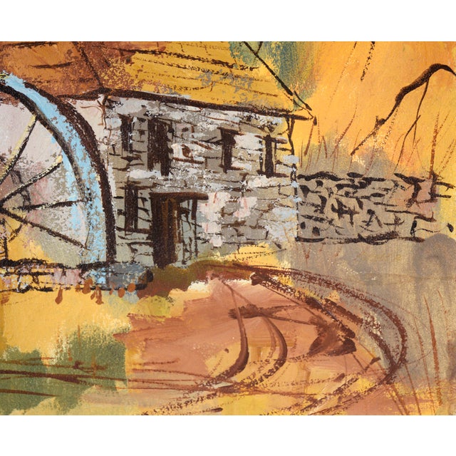 Modern Forbes Mill, Los Gatos - Historic Landscape Original Oil on Masonite by Stella Leis For Sale - Image 3 of 9