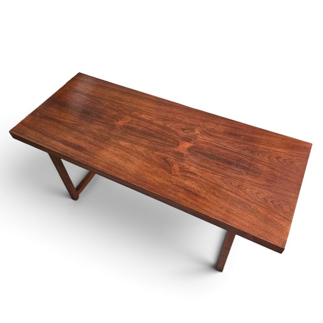 Wood Milo Baughman for Thayer Coggin Mid-Century Rosewood & Walnut Coffee Table - Model 4325 For Sale - Image 7 of 11