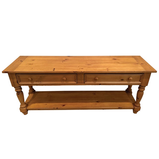 1980s Vintage Lane Altavista Virginia Pine Sideboard Sofa Console Table For Sale - Image 9 of 12