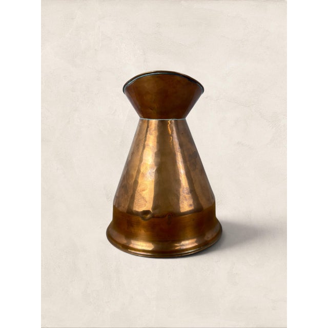 Metal Antique English Hammered Copper Water Ewer, Circa 1920 For Sale - Image 7 of 9