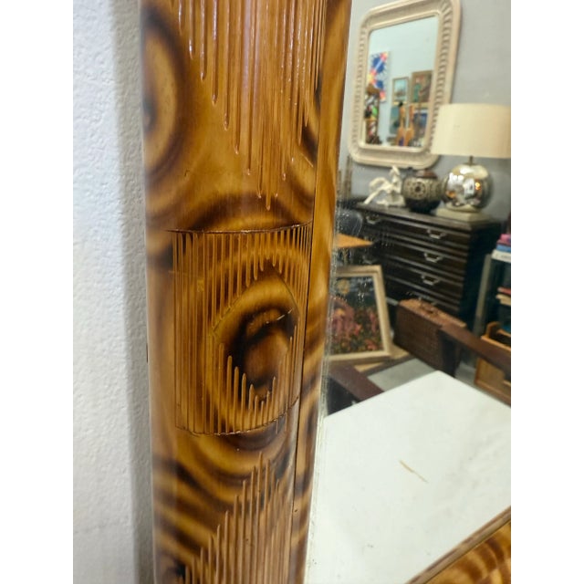Vintage Decorative Coastal Bamboo Mirror For Sale In Miami - Image 6 of 8