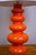 1960s Large Swedish Orange Art Glass Table Lamp by Gustav Leek for Orrefors, 1960s For Sale - Image 5 of 10
