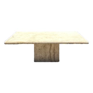 Vintage Italian Travertine Coffee Table For Sale
