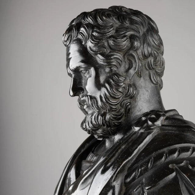 Bust of a Roman Emperor or General, 1700s, Bronze For Sale - Image 6 of 7