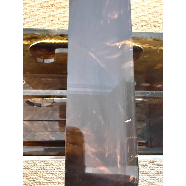 Italian Dior Faux Tortoise and Chrome Magazine Holder For Sale - Image 12 of 12
