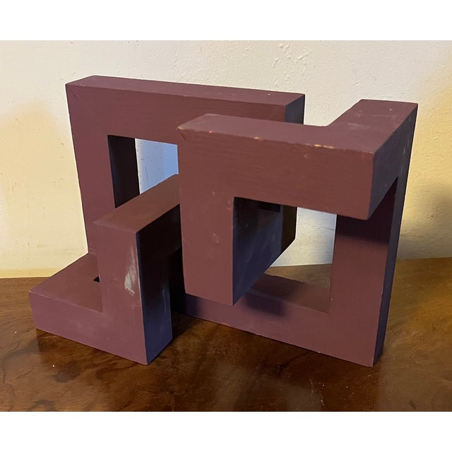 David Seccombe (New York City 1930 - 2022) Mid-Century Modernist Abstract Paint Decorated Wood Table Sculpture Circa 1960 For Sale - Image 14 of 18
