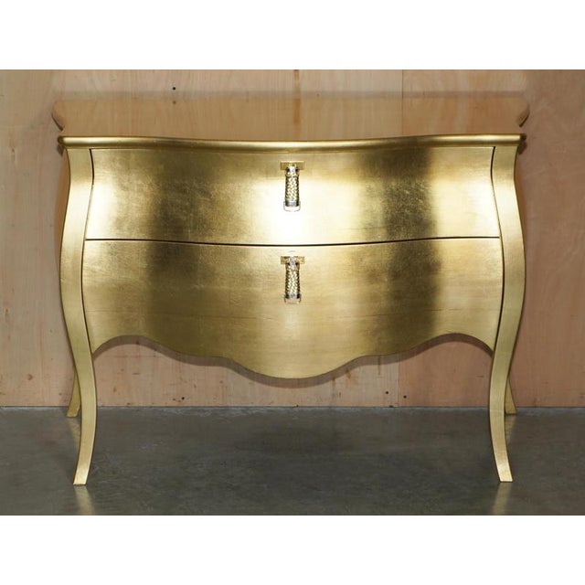 24ct Gold Leaf Canova Bombe Chest of Drawers by Fendi Casa For Sale - Image 3 of 18
