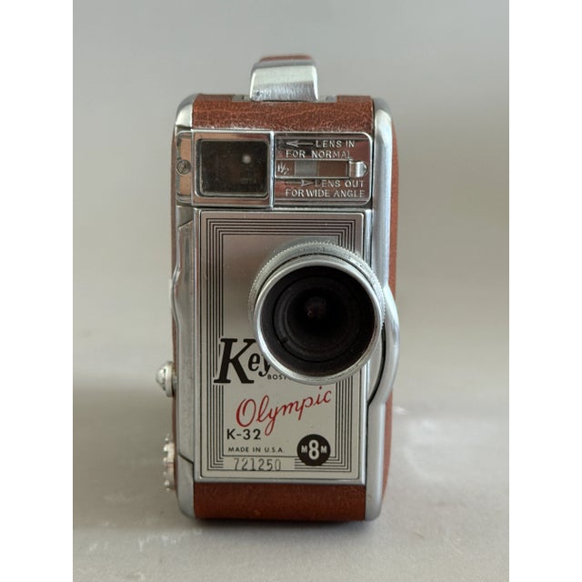 1960s Keystone 8mm Movie Camera Vintage Model Olympic K-32 For Sale - Image 5 of 10
