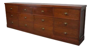 Large Vintage Dutch Art Deco Shop Cabinet or Sideboard in Oak, 1930s
