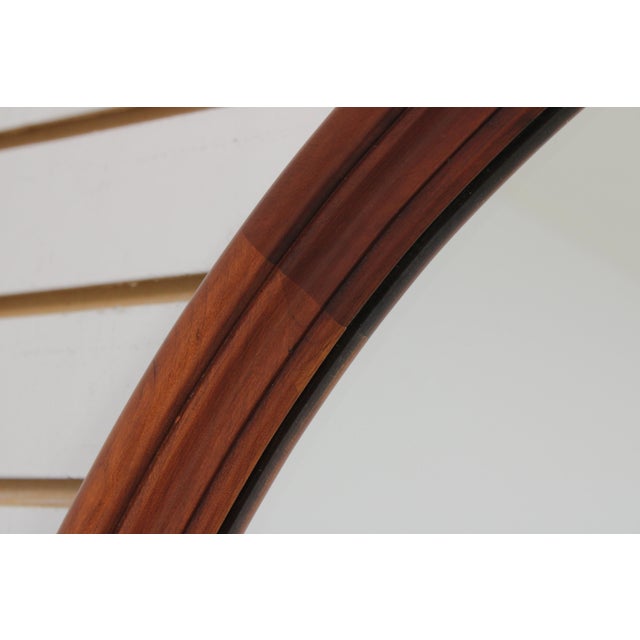 Wood Henkel Harris Cherry Oval Wall Mirror For Sale - Image 7 of 12