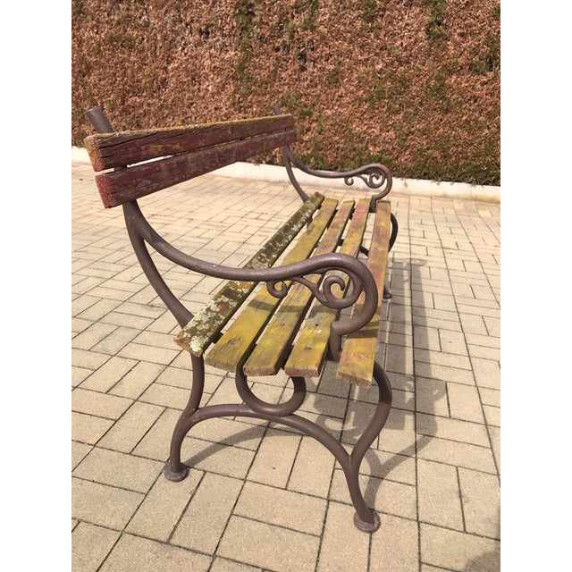 1970s Vintage Garden Bench, 1970s For Sale - Image 5 of 6