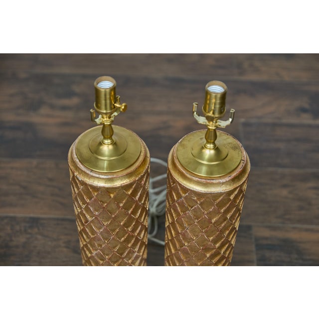 19th Century French Giltwood Fragments Made into Table Lamps - a Pair For Sale - Image 4 of 12