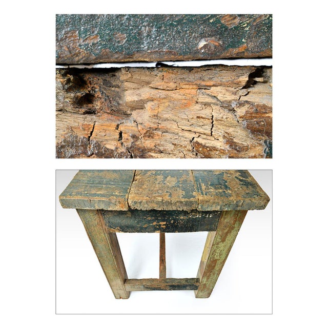 1940s Skated Wooden Dining Table, 1940s For Sale - Image 5 of 7