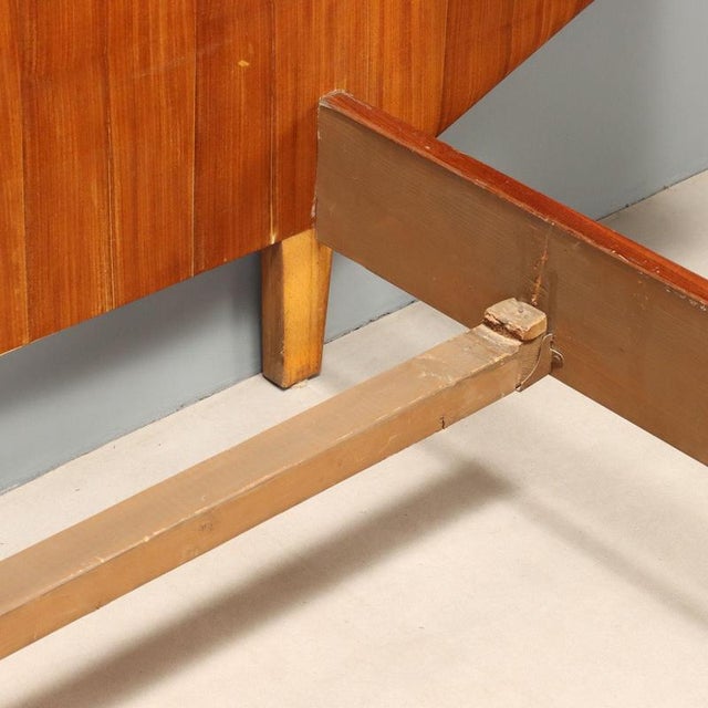 Wood Vintage Double Bed in Mahogany with Bedside Tables, 1950s For Sale - Image 7 of 11