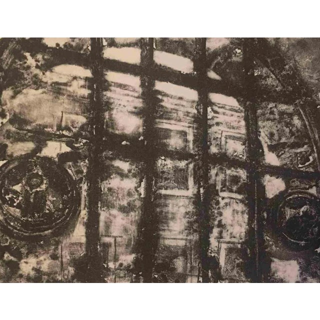 The Window is an original artwork realized by French artist Jacques Busse (1922-2004) Lithograph print. Hand-signed on the...