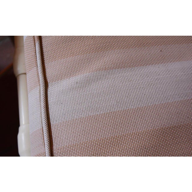 Brown Jordan Cast Metal Outdoor Settee, Ottoman & Accent Tables For Sale - Image 9 of 12