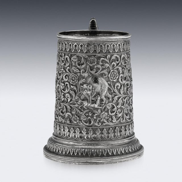 Antique Indian Kutch Silver Mug, 1890 For Sale - Image 6 of 18