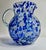 Vintage Hand Blown Blue & White Spatter Handled Glass Pitcher For Sale In New York - Image 6 of 16