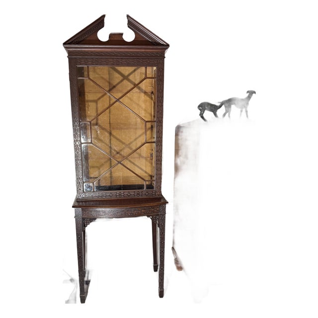 Late 19th Century Diminutive Chinese Chippendale Style Display Cabinet For Sale