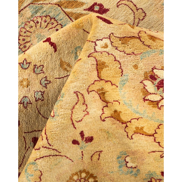 Textile Mogul, One-of-a-Kind Hand-Knotted Area Rug in Green, 8' 1" x 9' 10" For Sale - Image 7 of 8