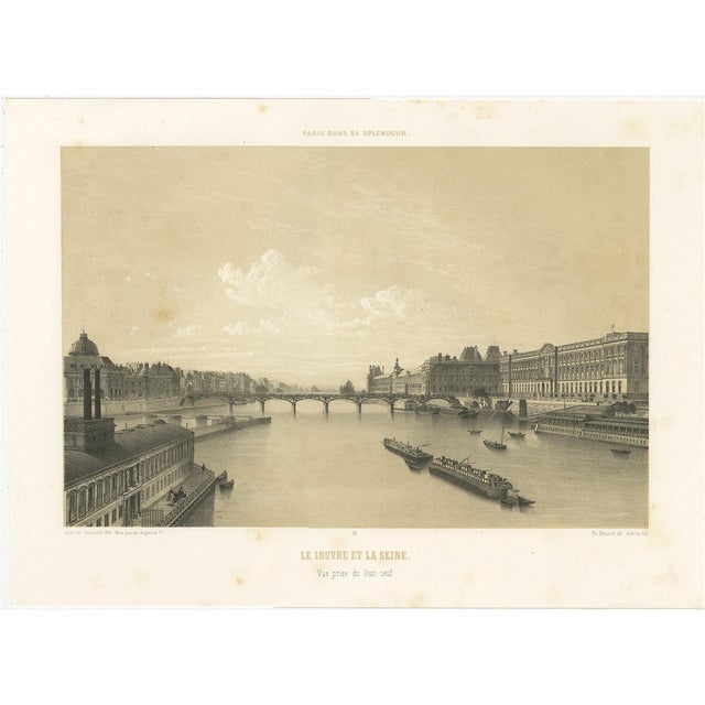 Benoist, The Louvre and Seine River, 1861, Print For Sale