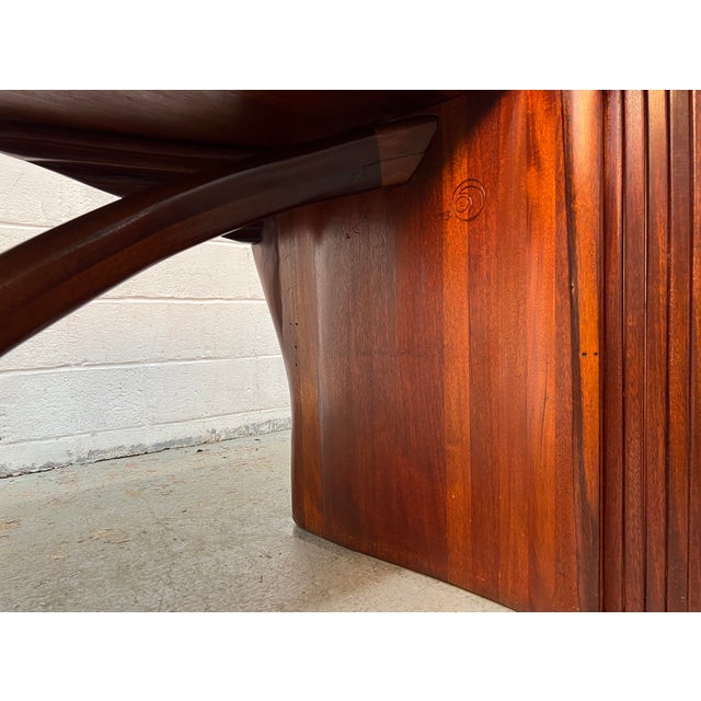 Rare Brazilian Mid-Century Sculptural Executive Desk With Tambour Pedestal For Sale - Image 15 of 16