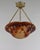 Emile Galle Large French Art Deco Pendant Light by Galle - 1925 Cameo Gallé Chandelier France For Sale - Image 4 of 10