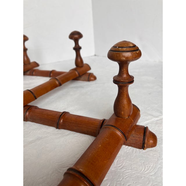 Early 1900s French Faux Bamboo Expandable Coat/Hat Rack For Sale - Image 11 of 13