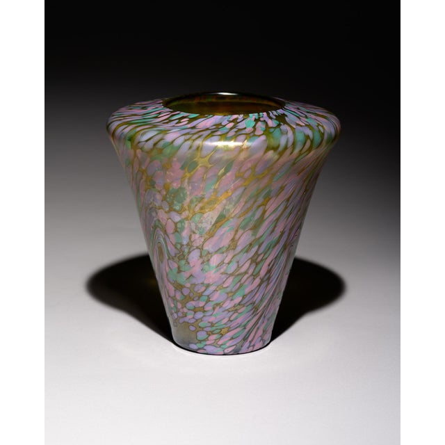 Austro-Bohemian Jugendstil Iridescent Art Glass Vase, 1890s For Sale - Image 14 of 14
