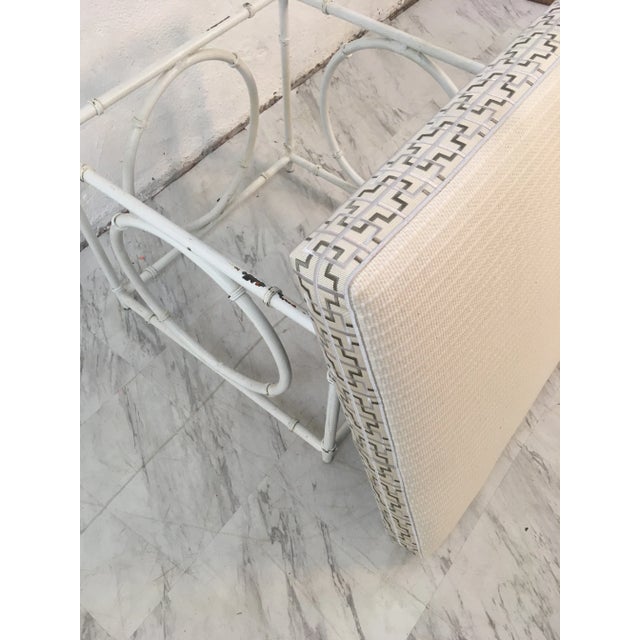 Metal Custom Designed Vintage Ottoman For Sale - Image 7 of 10