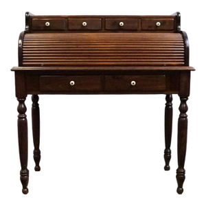 Ethan Allen Antiqued Pine Old Tavern Rustic Americana 40" Roll Top Desk 12-9513