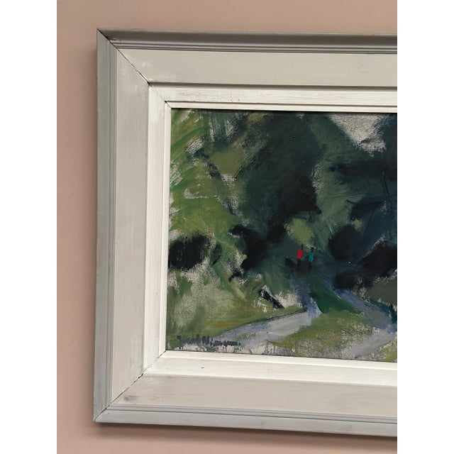 Karl Niemann, Figures on Winding Path, 1950s, Oil Painting on Canvas, Framed For Sale - Image 11 of 18