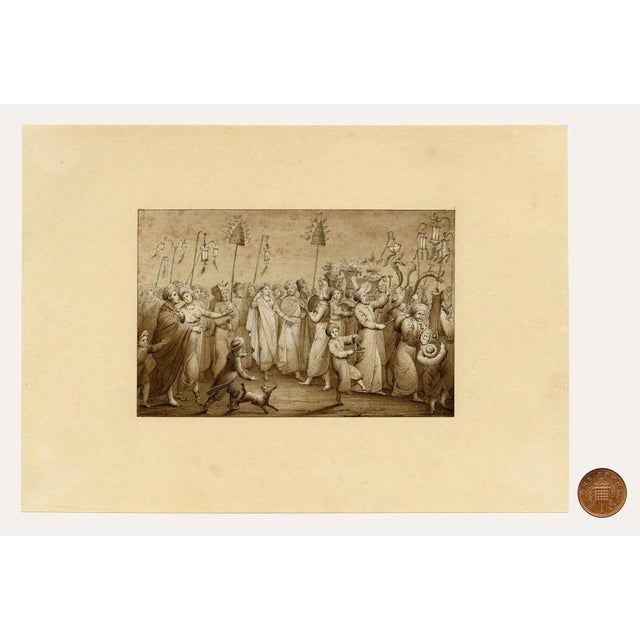 Thomas Charles Naudet, Mariage Moresque (Moorish Wedding Procession), 1800s, Watercolor For Sale - Image 9 of 11