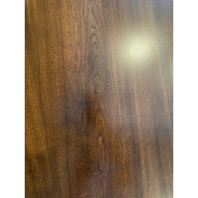 1950s t.h. Robsjohn-Gibbings Widdicomb Walnut Occasional Tripod Table For Sale - Image 9 of 11