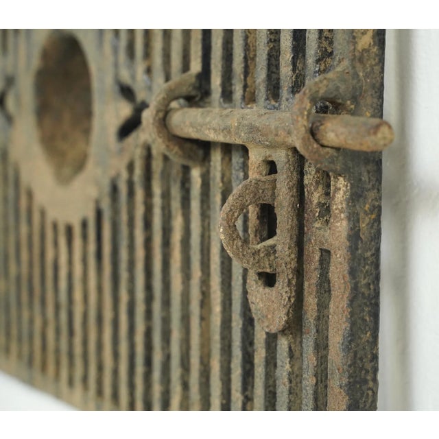 Mid 20th Century Hinged Figural Cast Iron Window Grate For Sale - Image 12 of 12