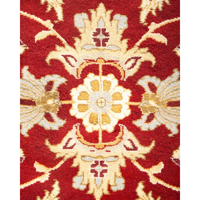 Traditional Mogul, One-of-a-Kind Hand-Knotted Area Rug - Red, 4' 3" x 6' 3" For Sale - Image 3 of 8