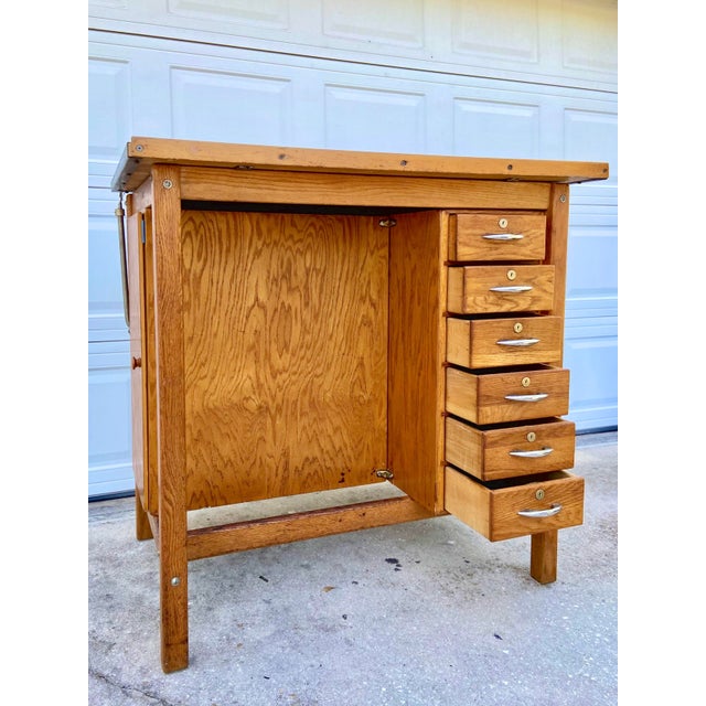 Hamilton Manufacturing Co. Style MidCentury Drafting Artist Desk With