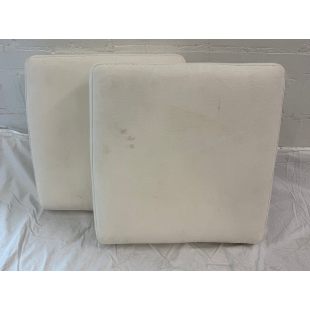 Pair of Lucite Waterfall Ottomans in the Style of Charles Hollis Jones For Sale In Oklahoma City - Image 6 of 7