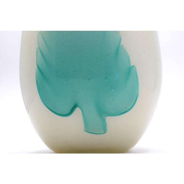 1960s Muranese Glass Vase with Leaves, 1960s For Sale - Image 5 of 13
