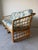 1970s Vintage Ficks Reed Style Bamboo Rattan Sofa With Floral Print Upholstery For Sale - Image 5 of 12
