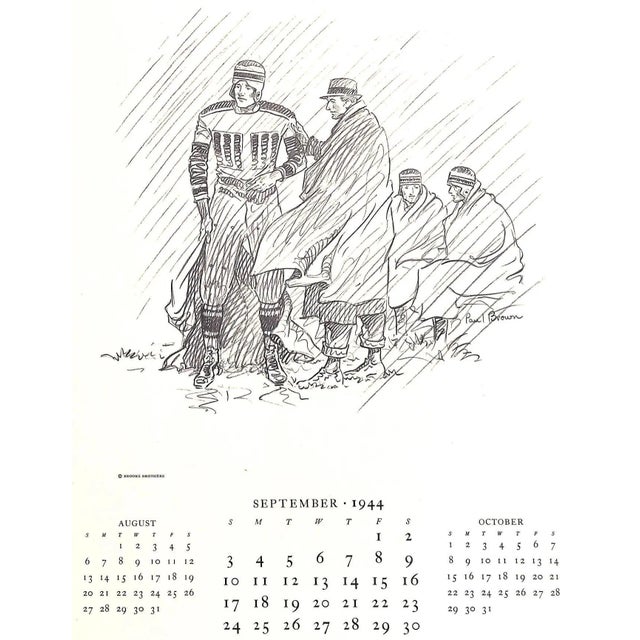 Paul Brown X Brooks Brothers Calendar 1944 For Sale In New York - Image 6 of 14