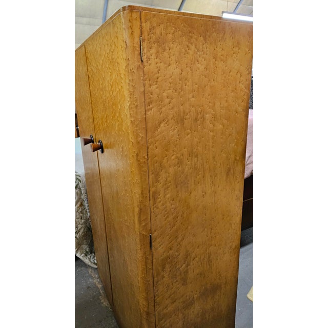 1930s Art Deco Tallboy Gentleman's Wardrobe, 1930s For Sale - Image 5 of 10